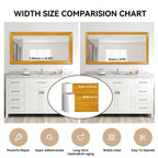 DESOMINOR 27FT Black Border Peel &Stick Black Wood Grain Wallpaper Border Removable Waterproof Bathroom Mirror Frame Sticker (Yellow, 3.2'' x 324'')