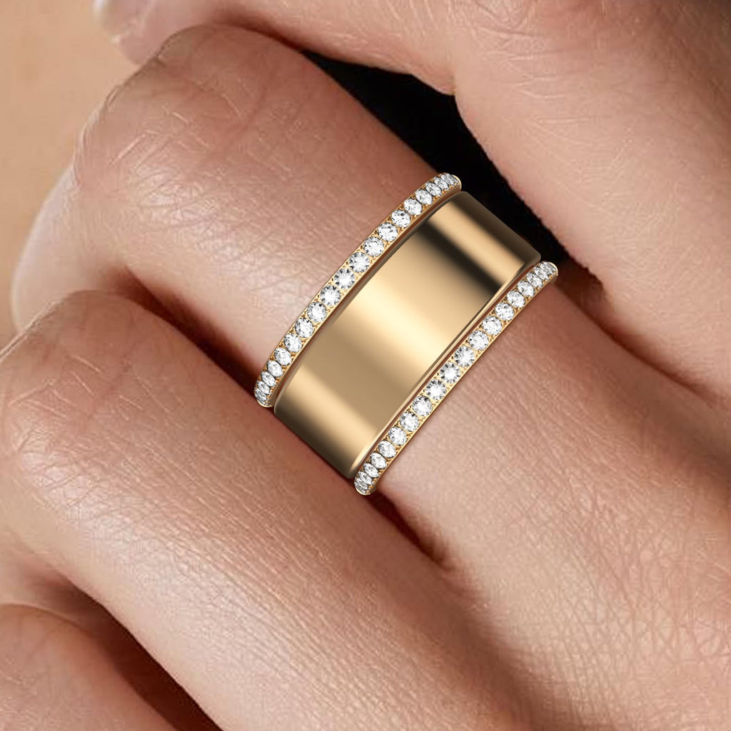 2-Pack 14K Gold Plated Stackable Bands for Oura Ring 5/Oura Ring Gen 4/3