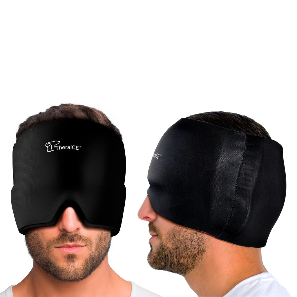 TheraICE Migraine Headache Relief Cap (Original (Black & Pink), 2.00, Count)
