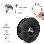 iSANMATE ASA 3D Printer Filament Bundle 4KG (8.8lbs), UV & Weather Resistant 3D Printer Filament Perfect for Outdoor Functional Parts, Black(4-Pack)
