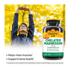 Country Life, Chelated Magnesium 250mg, Supports Bone and Immune Health, Daily Supplement, 240 ct