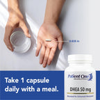 Patient One DHEA 50 mg | Supplement to Support Positive Mood, Energy Levels, and Endocrine Health* | Micronized for Enhanced Absorption | 60 Capsules