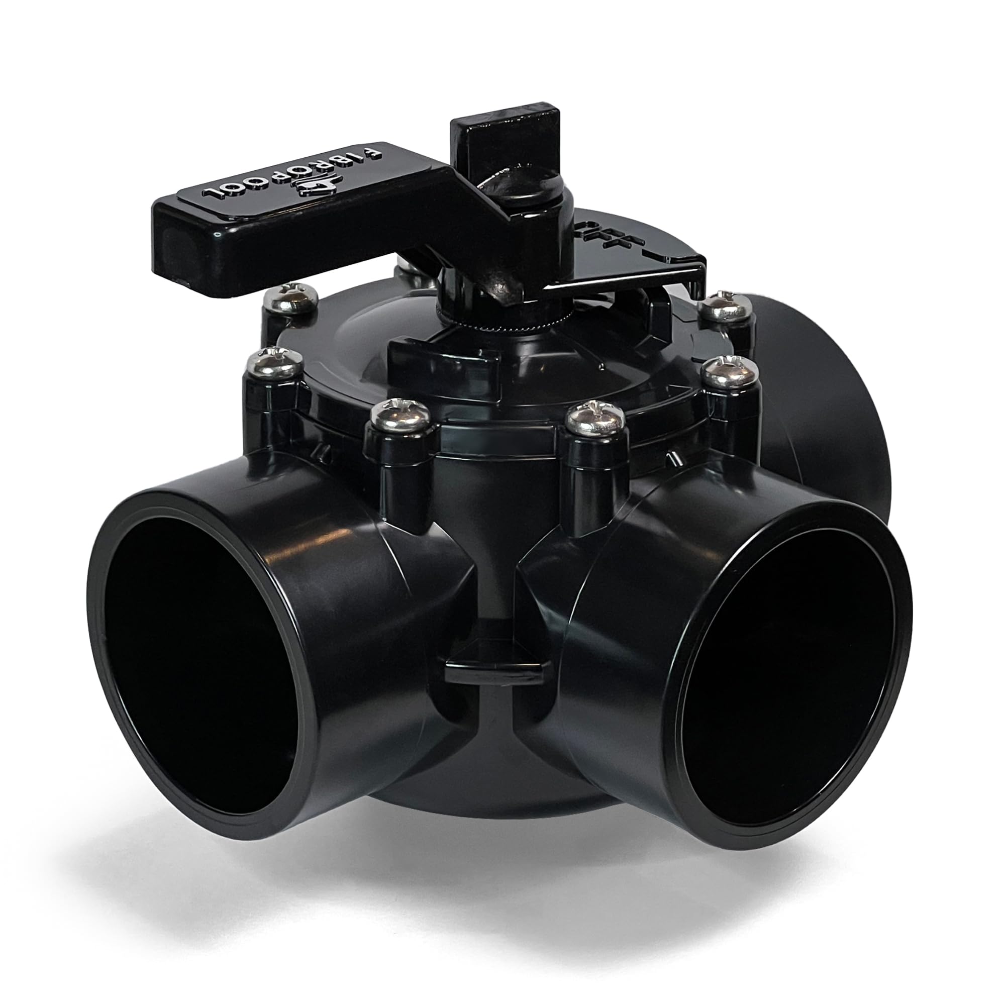 FibroPool Swimming Pool Diverter Valve – 2 Inch 3-Way Posi-Close Slip Valve, Lubeless PTFE Seats, CPVC Construction, Ideal for Pools, Spas, Heaters, Chemical Dispensers, and Salt Generators