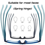RaoOG Reading Glasses for Men/Women with Spring hinges 1.75 Rectangulart Computer Readers with Blue Light Protection and Case