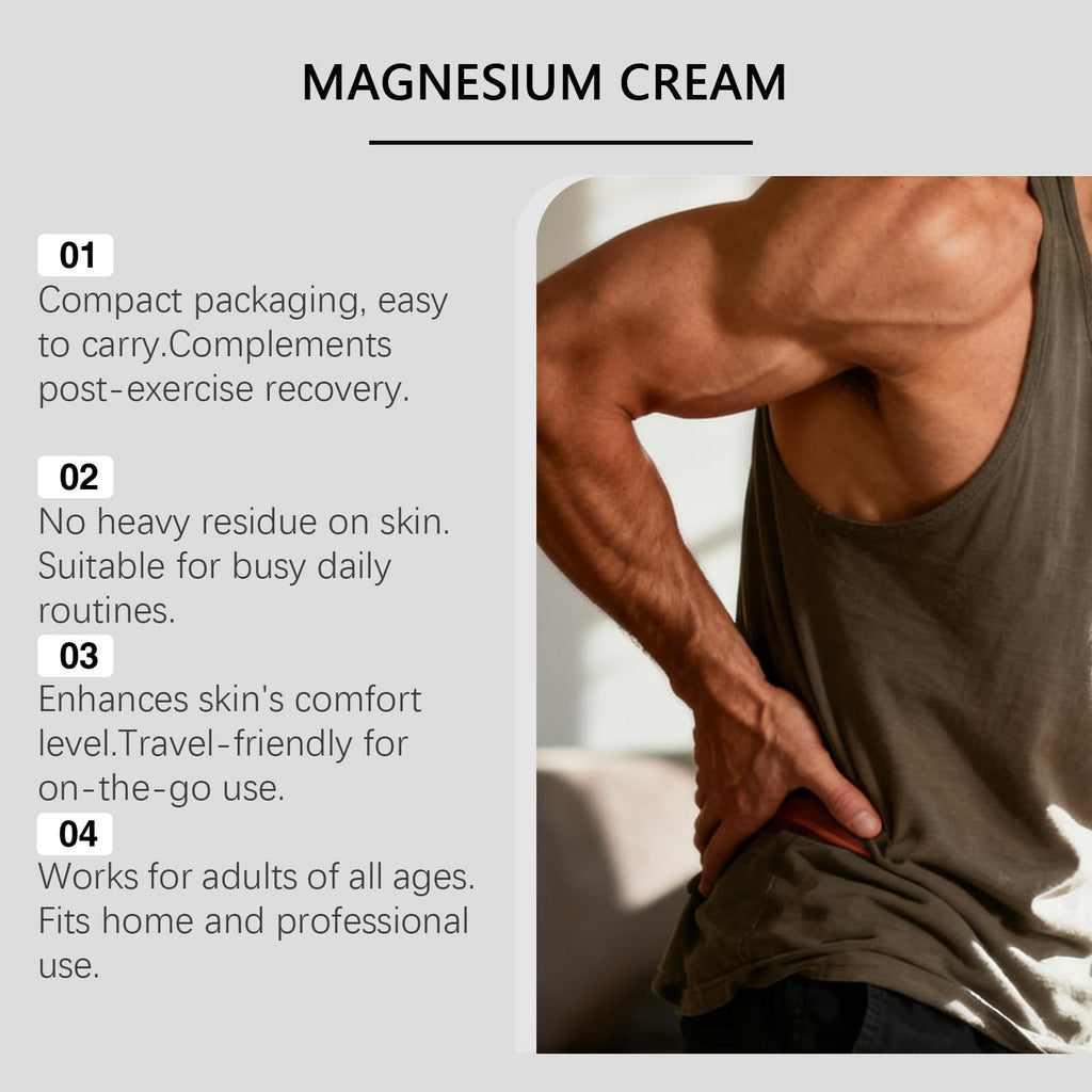 CleJoy Magnesium Cream with MSM & Arnica - 50g/1.76oz, Mild Ingredients for Skin Soothing, Daily Body Care Cream