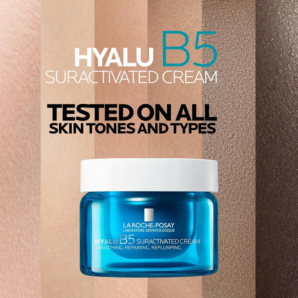 La Roche-Posay Hyalu B5 Super-Activated Anti-Aging Firming Face Cream, 3 Forms of Hyaluronic Acid + Vitamin B5 + Ectoin, Anti-Wrinkle Face Moisturizer Firms Skin + Strengthens Skin's Barrier, 50ml