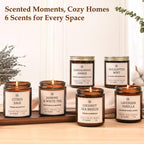 JGXLQ Scented Candles for Home, 6-Pack Soy Candle Gift Set, Up to 300 Hours