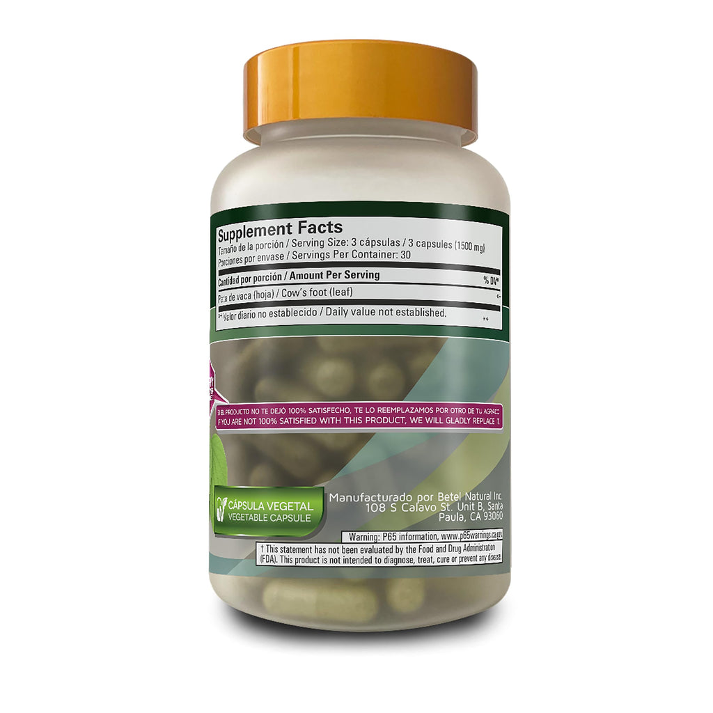 Betel Natural Pata de Vaca (Cows Foot Herb) Natural Superfood from Brazil - 1500 mg Per Serving