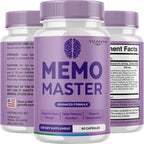 Valdivia Memo Master Capsules - Premium MemoMaster Daily Memory & Focus, All Natural Memory Formula for Wellness - 60 Capsules for 1 Month
