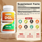 Best Naturals DGL Chewable 380 mg 180 Tablets (180 Count (Pack of 2))