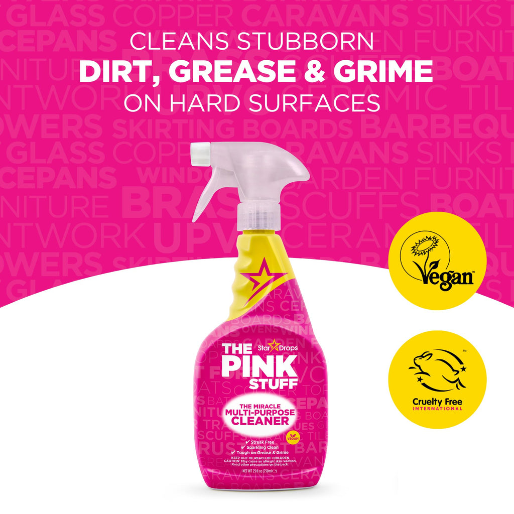 Stardrops - The Pink Stuff - The Miracle Cleaning Paste, Multi-Purpose Spray, And Bathroom Foam 3-Pack Bundle
