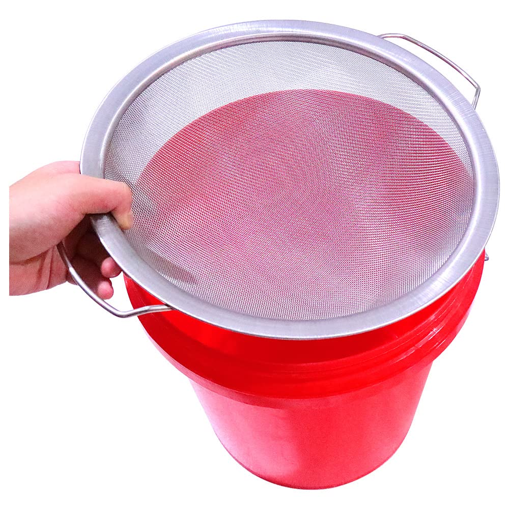 Fine Mesh Paint Strainer 60 Mesh Stainless Steel Paint Filter Emulsion Honey Funnel Filter Cover Fits 5 Gallon Paint Bucket Filter Tool Insert Strains (2 pcs)