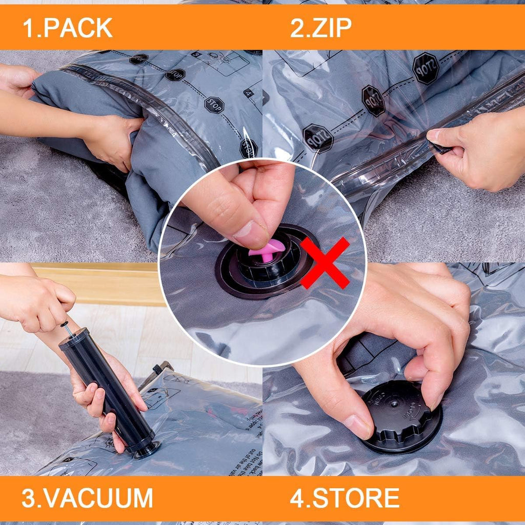 GONGSHI Vacuum Storage Bags for Clothing, 10-Pack, Medium