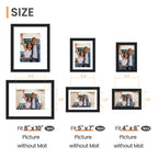 upsimples Picture Frames set of 19, Including 8x10, 5x7, 4x6 Black Frame