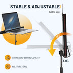 CAHAYA Sheet Music Stand Portable Folding Dual Use Desktop Book Holder