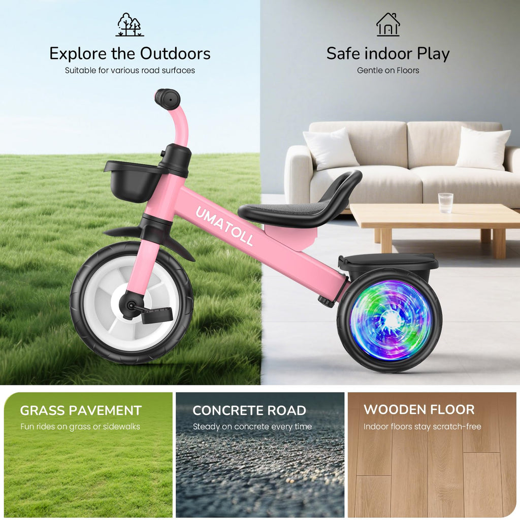 Umatoll Tricycle for 2-5 Year Old, Birthday Gift for Girl Age 2-4