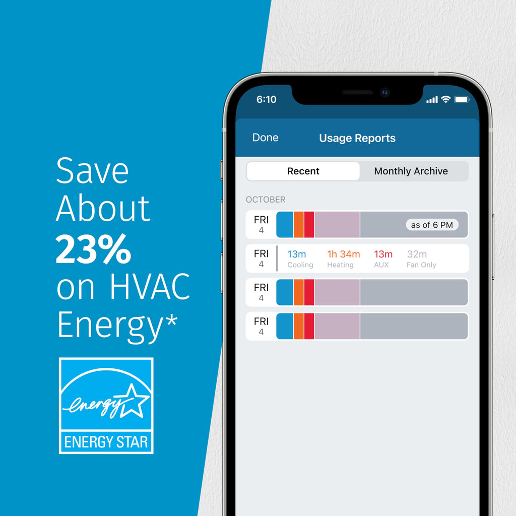 Sensi Lite Smart Thermostat, WiFi, Alexa, DIY, Energy Star Certified, ST25