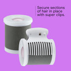 Conair Hot Rollers for Long, Medium & Short Hair, 8 Ceramic Flocked 2-Inch Heated Hair Rollers with Clips, Hot Curlers for Women, Volume & Curls, Amazon Exclusive, Lilac