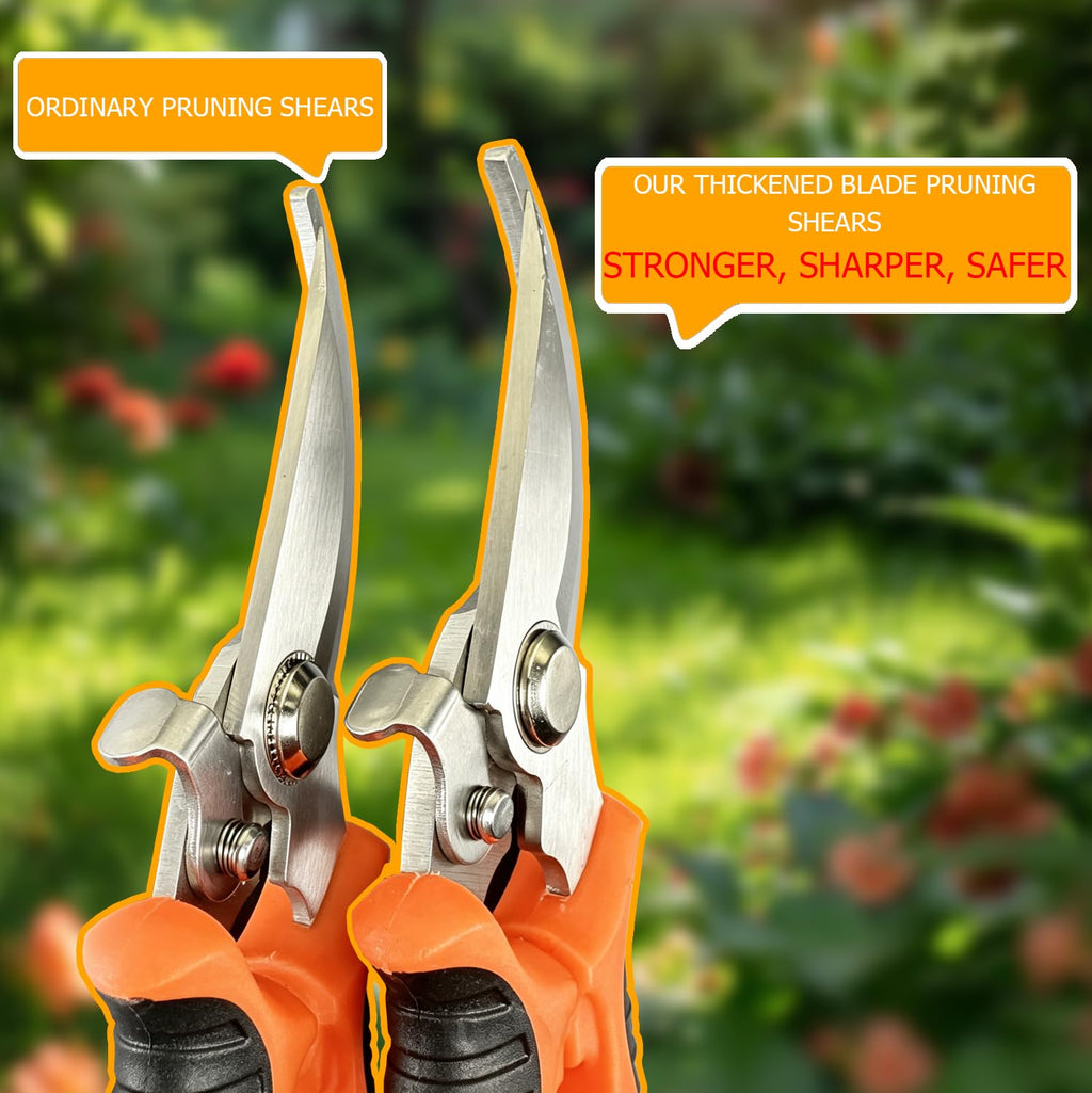 4-Pack Multifunctional Garden Scissors Set-BIDMLI Stainless Steel Pruning &Floral Shears with One-Piece Handle Blades for Tree Pruning, Flower Trimming, and Fruit Picking Tasks at Home&Garden Tool.