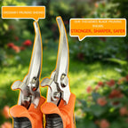 4-Pack Multifunctional Garden Scissors Set-BIDMLI Stainless Steel Pruning &Floral Shears with One-Piece Handle Blades for Tree Pruning, Flower Trimming, and Fruit Picking Tasks at Home&Garden Tool.