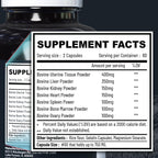 Beef Organ Supplement Grass Fed Complex for Women - 7 Carnivore Meat Proprietary Blend of Beef Liver, Marrow, Brain, Thymus, Spleen, Kidney, Colostrum, Heart, Pancreas, Gallbladder -120 Caps