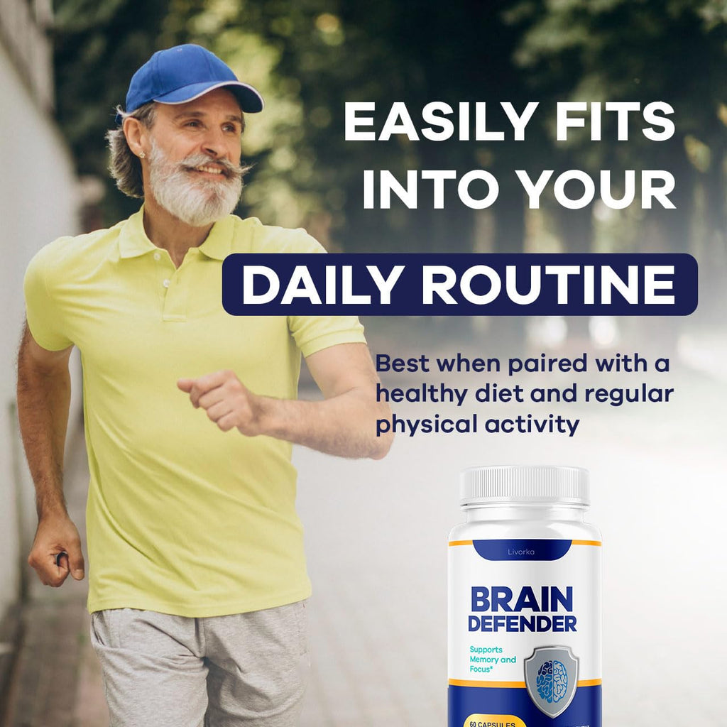 (3 Pack) Brain Defender - Official Brain Defender Supplement Advanced Pills, Natural Brain and Memory Support, Brain Defender Health & Wellness Multivitamin, 180 Capsules for 3 Months