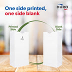 Duro 4# White Paper Bags 500-Count, White Sandwich Paper Bags, Candy, Snacks, Treats, Popcorn Bags & Bulk Disposable Lunch Sacks - 5.00 x3.12 x 9.75 Inches