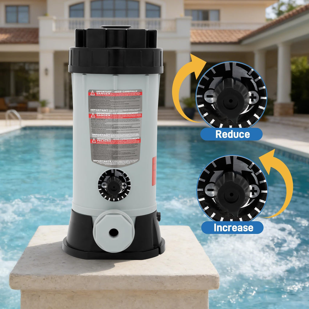 CL220 Off-Line Automatic Chlorinator Feeder Compatible with Hayward Chlorine Feeder for Swimming Pool Ponds Garden,Economy Off-Line Above-Ground Pool Automatic Chlorine Bromine Feeder