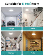 wowatt Rechargeable Ceiling Lights Battery Operated Ceiling Light with Remote Wireless Shower Lighting 3000K 4500K 6500K 7.48in Dimmable Timing Overhead Light for Closet Shower Living Room