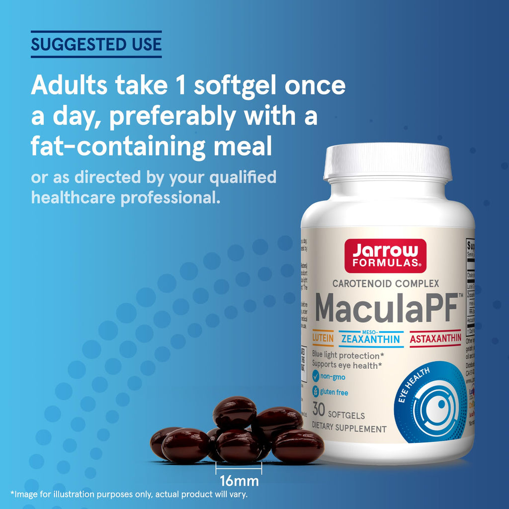 Jarrow Formulas MaculaPF Carotenoid Complex, Dietary Supplement, Supports Eye Health, 30 Softgels, Up to a 30 Day Supply