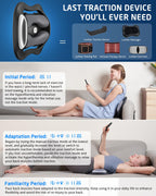 Lower Back Stretching Massager, Electric Lumbar Traction Device with Dynamic Stretching, Adjustable Temperature (104°F - 118.4°F), Vibration Massage - For the Lumbar Spine & Relieving Lower Back Pain