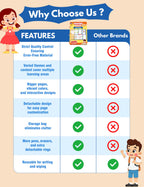 Preschool Learning Activities Educational Workbook, 62 Reusable Pages Pre Kindergarten Workbooks, Number Letter Tracing Books for Kids, Autism Learning Materials, ABC Busy Book for Kids Ages 3-7