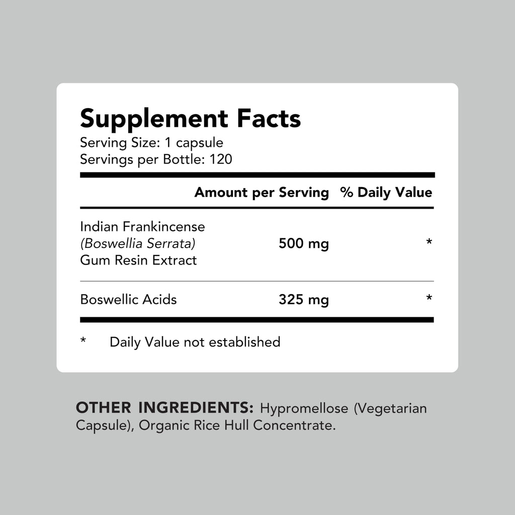 AMANDEAN Boswellia Serrata Extract. 500mg 120 Veggie Capsules. 65% Boswellic Acids with AKBA. Indian Frankincense Inflammation Supplement. Joint Health Support. (Packaging May Vary)