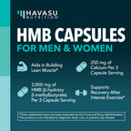 HMB Capsules 2000mg Per Serving, HMB Supplements for Men and Women