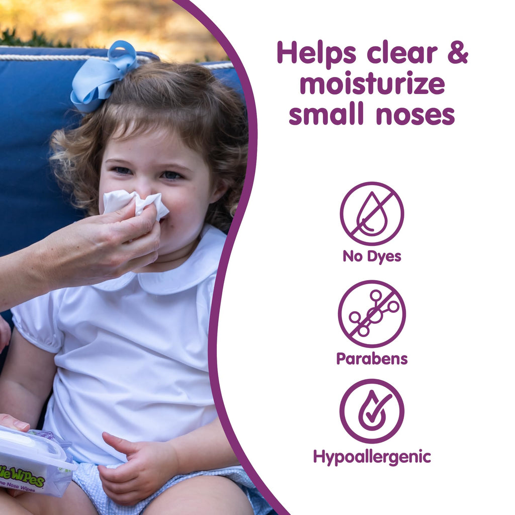 Saline Nose Wipes by Boogie, for Baby & Kids, Face, Hand & Body, FSA/HSA Eligible, Made with Vitamin E, Aloe, and Natural Saline, Lavender Scent, 30 Count (Pack of 3)