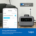 TP-Link Tapo Smart Plug Mini, Matter Compatible, Compatible with Alexa, Google Home & Samsung SmartThings, Energy Monitoring, 15A, UL Certified, 2.4G Wi-Fi Only, Tapo P110M(4-Pack)