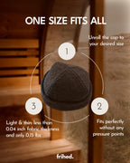 frihed. Sauna hat - Made of woolwalk - 100% Sheep's Wool - Premium Sauna Accessory for Men and Women - Flexible Size - Made in Germany (Forest)