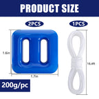 DECOHS 2 Pack 200g Pool Float Anchor Replacement Set, Pool Fountain Float Weight with String, Pools Weight Floating Anchor for Lake Floats Fountains Swimming Areas
