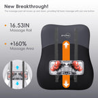Back Massager, Rolling Up and Down Back Massager with Heat, Back Massage 4D Kneading for Pain Relief Deep Tissue, Ultrathin Shoulder Massager Gift for Women Men Parents Christmas