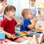 Lukmaa 6 Pcs Xylophone for Kids Wooden Xylophone with Mallets Musical Instrument Wood Baby Percussion Kit Christmas Birthday Gifts for Boys Girls Educational Preschool Instruments Toddler Toys