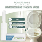 Powerstone Pumice Stone Toilet Bowl Cleaner with Handle (3-Pack) - A Reliable and Harmless Solution for Cleaning Limescale Deposits & Hard Water Stains on Toilets, Grills, Tiles, Grout & Pools