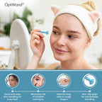 OptiWand Trial Pack Soft Contact Lens Removal & Insertion Tools - Silicone Rubber Soft Lens Applicator & Remover Device with Pincher End & Finger Grips - Safe & Easy on Eyes, Travel Size