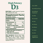 Nature's Bounty Vitamin D 5000 IU Gummies,Vitamin D3 High Potency Immune Support & Bone Health Supplement,5000 IU in 1 Gummy,Strawberry Flavor for Adults,60 Vegetarian Gummies (Pack of 2)