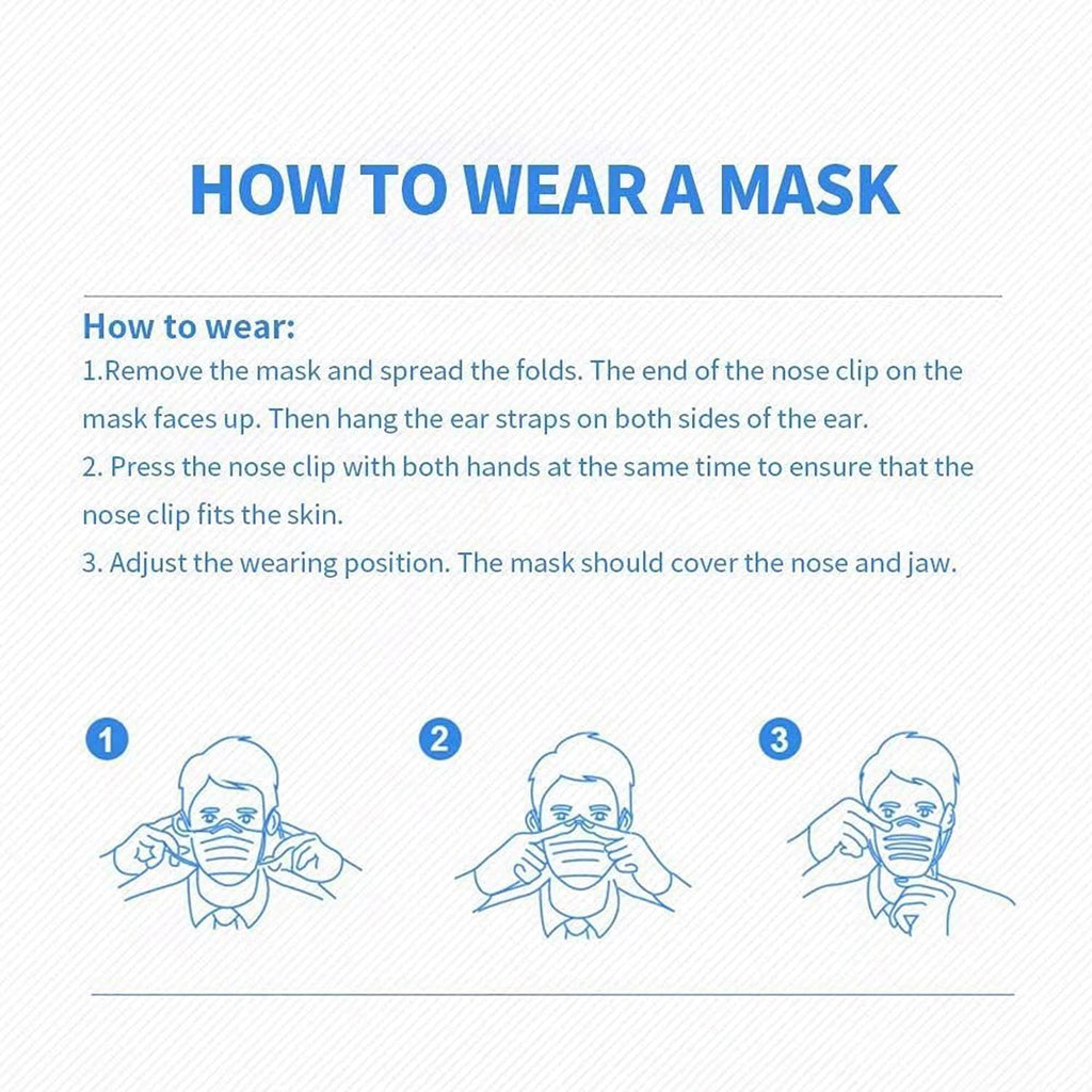 SDIW 100Pcs Black Disposable Face Mask,3 Ply Masks with Soft Ear loops
