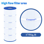 Cryspool® 08051 Filter Compatible with XStream CC1750, CCX1750RE, PXST175, C-8317, FC-1301, 175 Sq. Ft Pool Filter Cartridge, 1 Pack