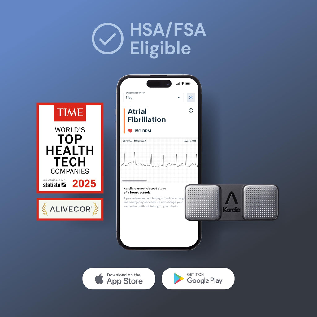 KardiaMobile 1-Lead EKG Monitor, Detects Normal AFib & Arrhythmias, HSA&FSA