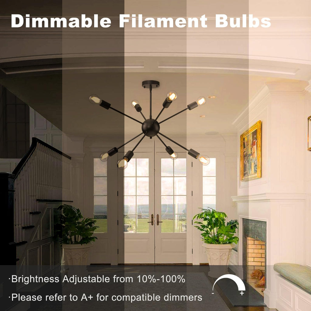 TJOY 6 Pack A19 Vintage LED Edison Bulbs, Dimmable Light Bulb 50W Equivalent, High Brightness 2700K Warm White, 5W E26 Standard Base, 470Lumens, CRI80+, Clear Glass Filament Bulb for Home, Farmhouse