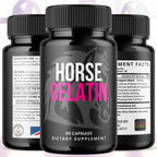 Horse Gelatin Capsules, HorseGelatin Pills for Men with All Natural Ingredients, Advanced Formula Men's Health and Wellness Support Pill, Maximum Strength Multivitamin Supplement (60 Capsules)