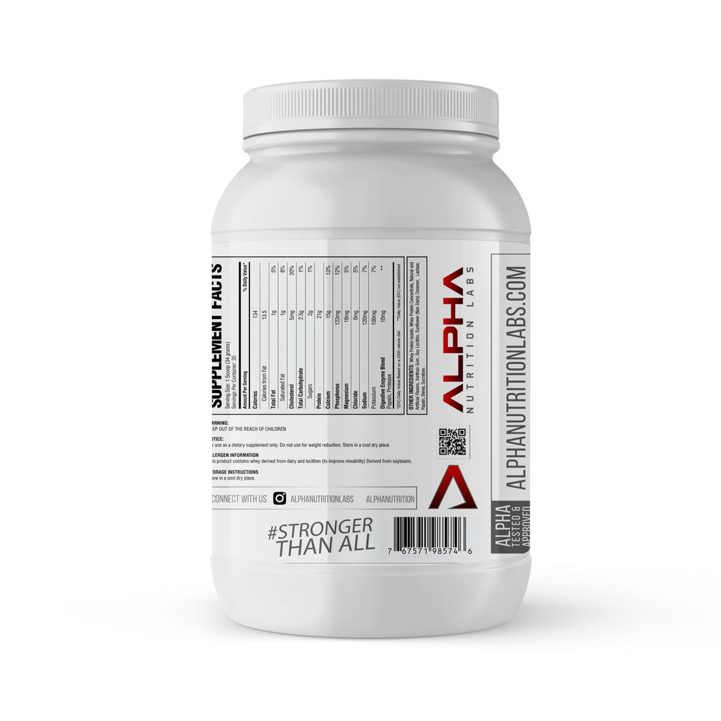 Alpha Nutrition Labs - Whey Isolate Protein, 2lbs Supplement Dietary Fitness Edible Amino Muscle Optimum (Cinnamon Crunch)