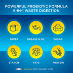 One Flush Septic Tank Treatment Packets - 1 Year Supply of Dissolvable Septic Tank Treatment Packets - Use Septic Treatment Enzymes Packets Monthly to Prevent Expensive Septic System Backups 12 Count